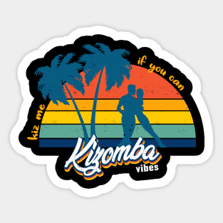 Kizomba vibes sunrise African couple dance Sticker